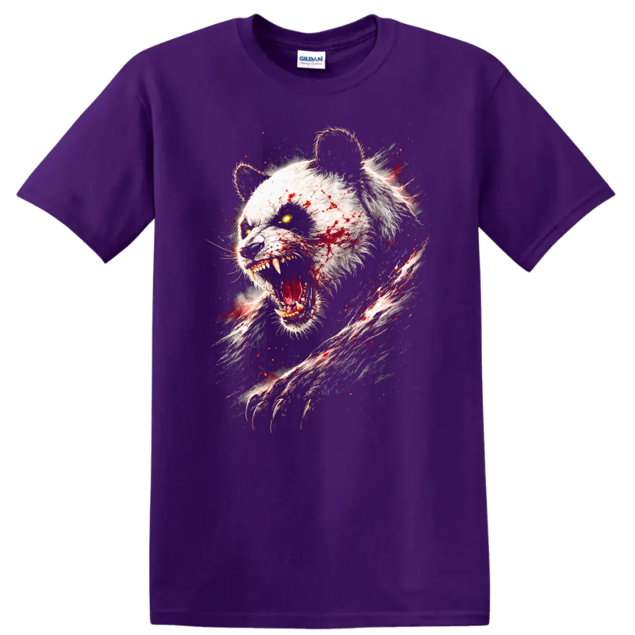 Feral White Bear Rage Splash Graphic T Shirt for Bold Animal Art Fans - Purple