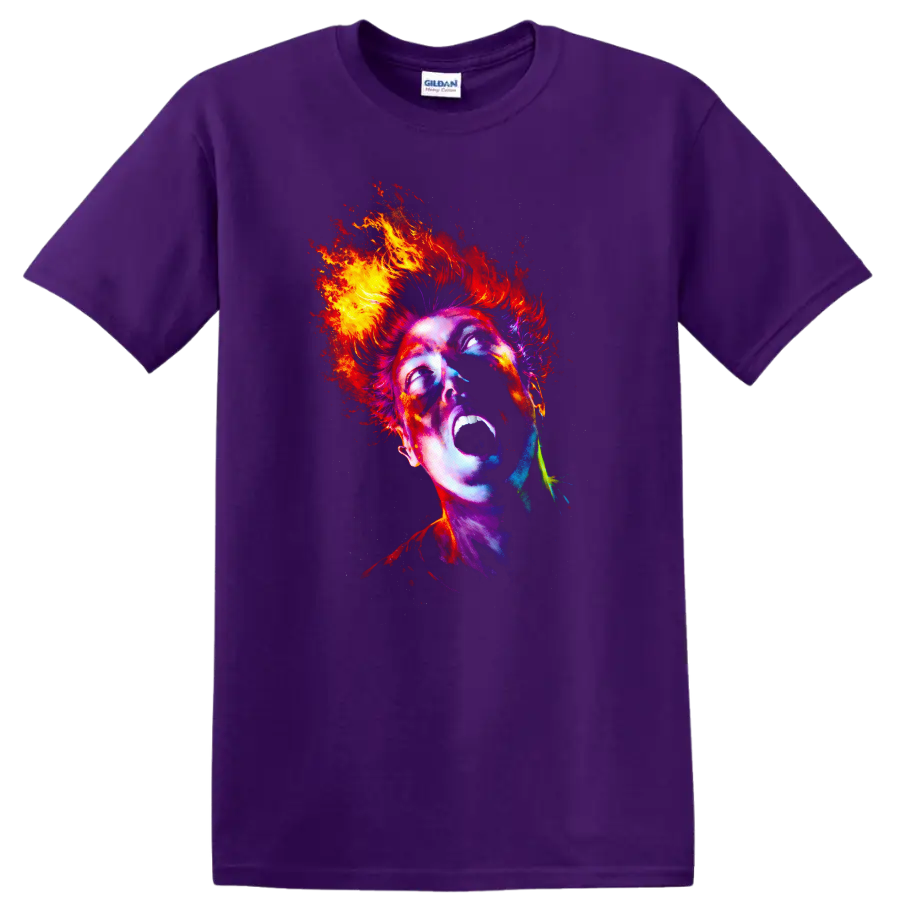 Vintage Classic Rock Album Cover Art Style T Shirt - Purple