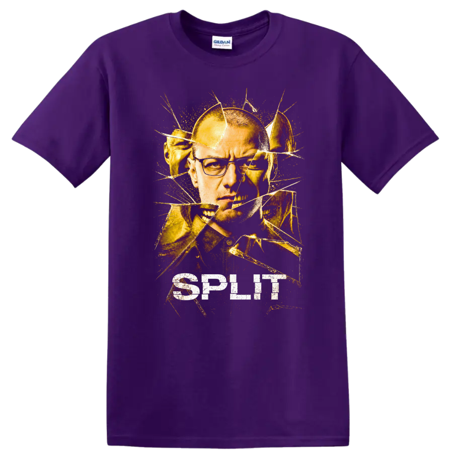 Vintage Cult Movie Character Portrait T Shirt on a Purple T Shirt