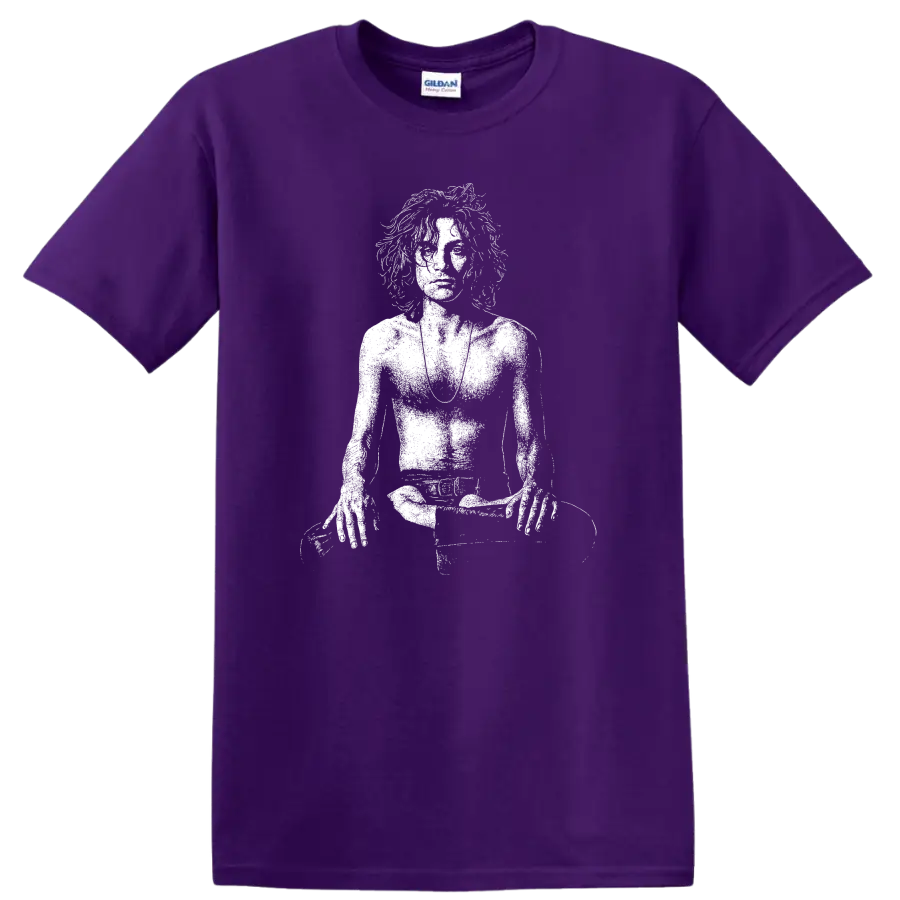 Syd Barrett Pink Floyd Rock Legends Tribute T Shirt Classic Unisex on a Purple T Shirt