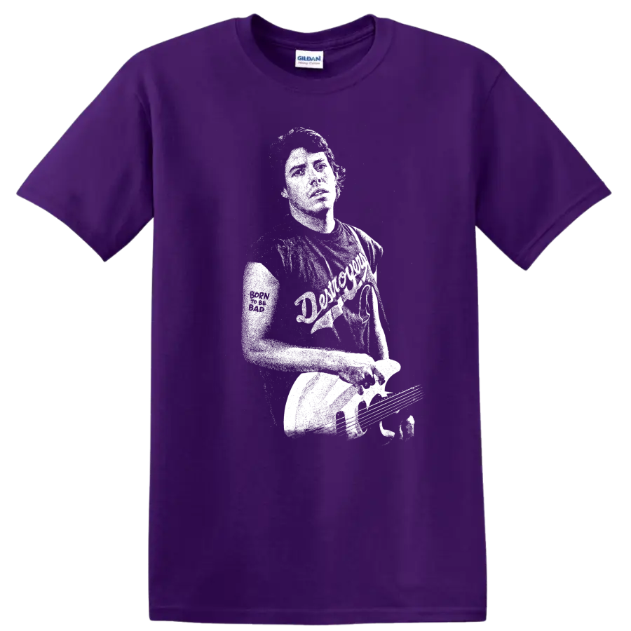 George Thorogood Rock Legends Tribute T Shirt for Classic Rock Fans on a Purple T Shirt