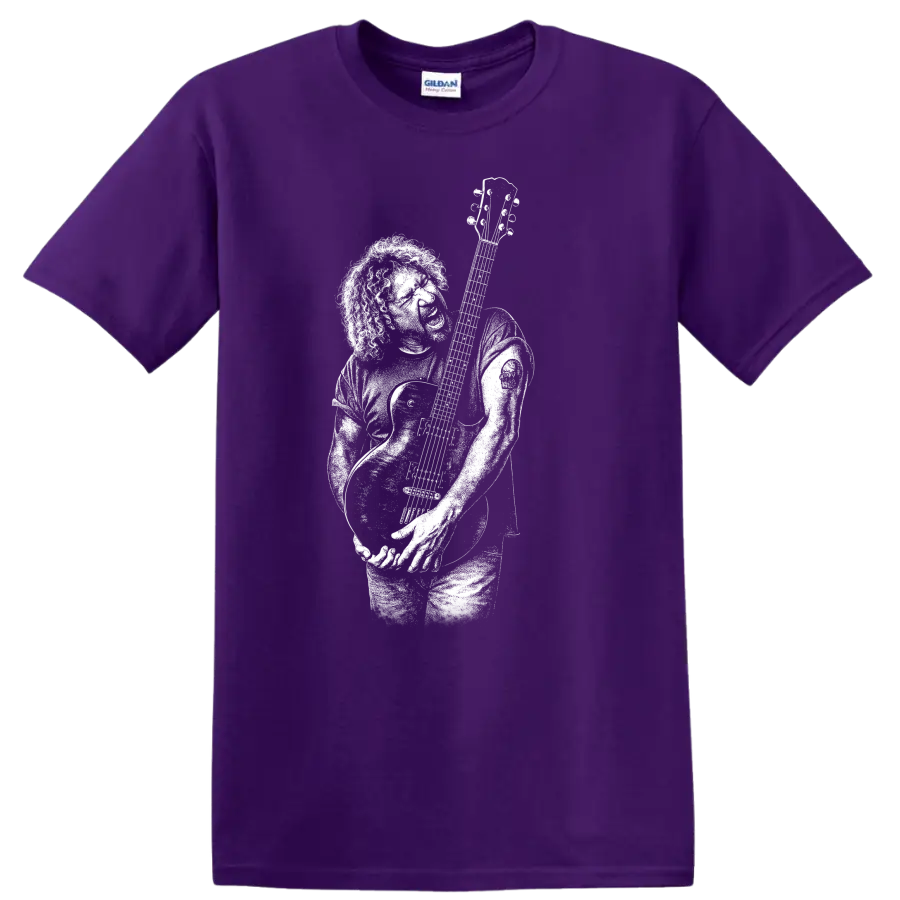 Sammy Hagar Van Halen Rock Legends Tribute T Shirt Classic Unisex on a Purple T Shirt