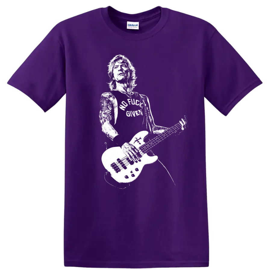 Duff McKagan Guns N' Roses Rock Legends T Shirt for Classic Music Fans on a Purple T Shirt