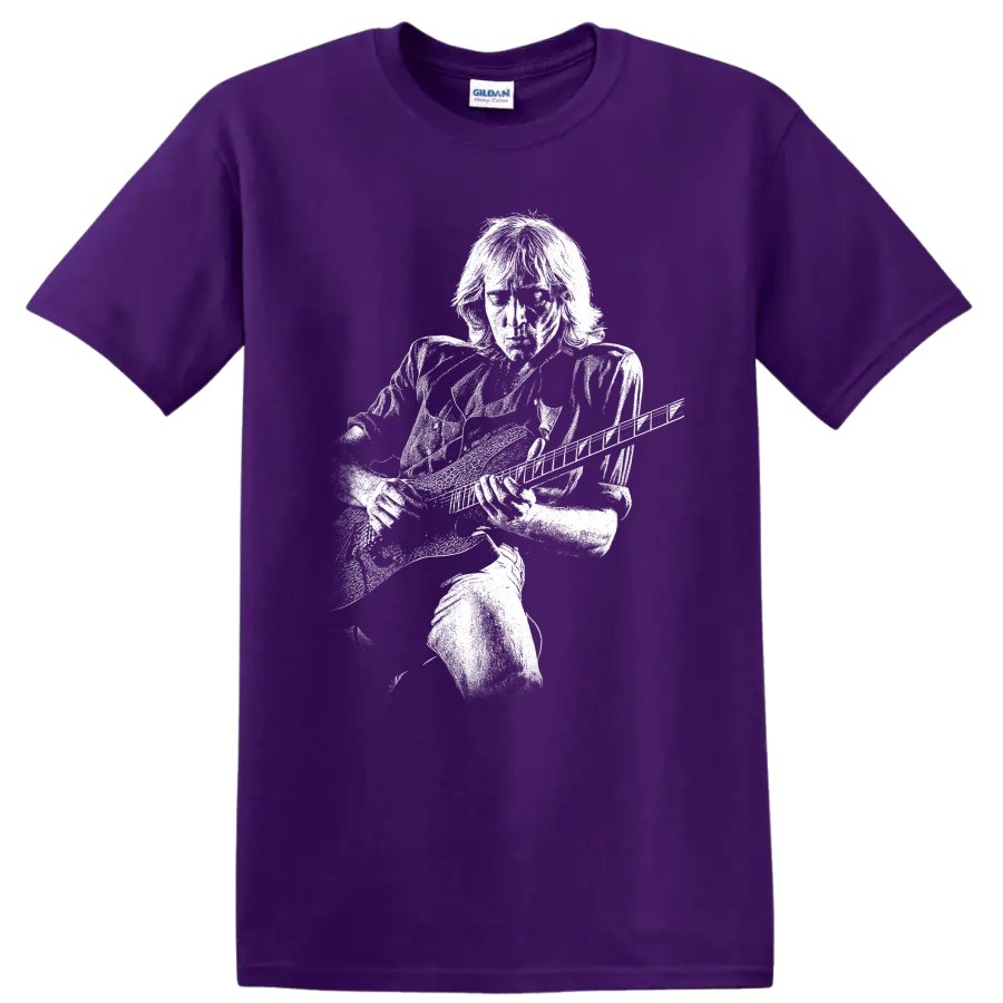 Konstantin Nikolsky Voskreseniye Rock Legends Tribute T Shirt on a Purple T Shirt