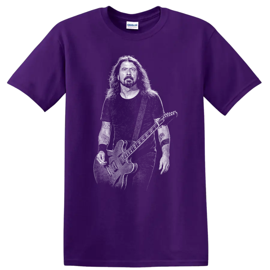 Dave Grohl Foo Fighters Rock Legends Tribute T Shirt - Purple