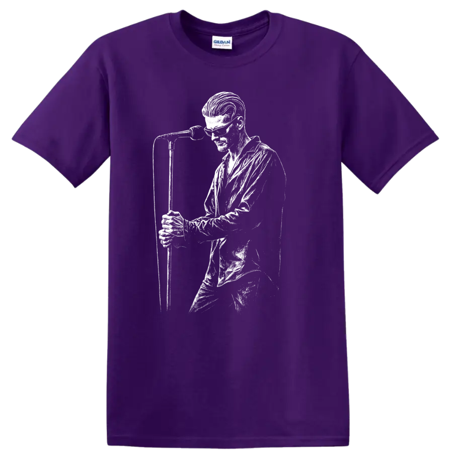 Layne Staley Alice in Chains Rock Legends Portrait T Shirt - Purple