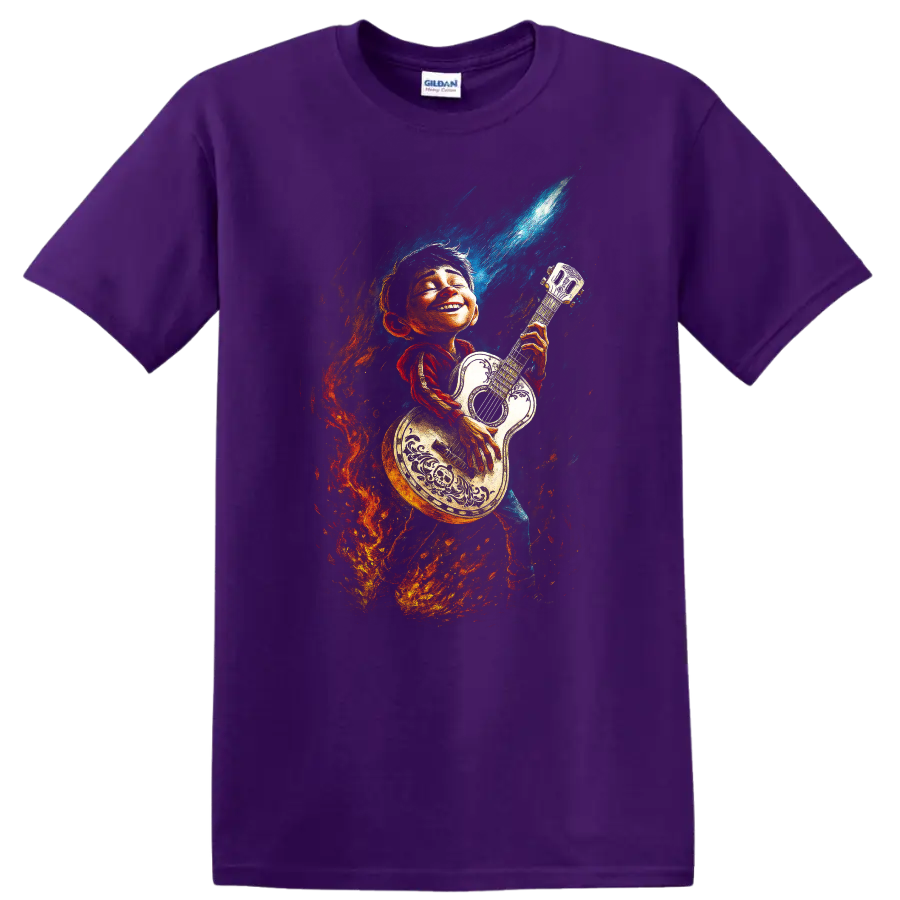 Bane from The Dark Knight Rises movie-inspired graphic T shirt on a Purple T Shirt