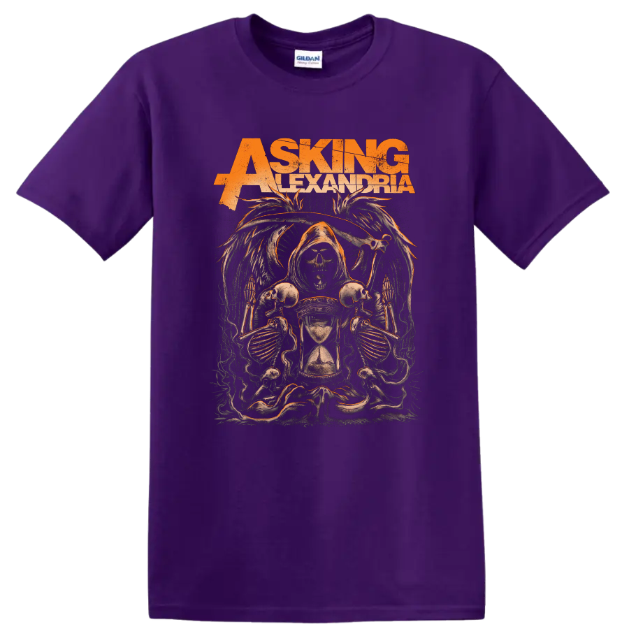 ASKING ALEXANDRIA skull reaper graphic print - Purple
