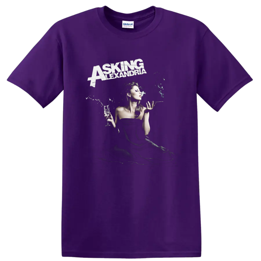 Asking Alexandria graphic print T shirt with smoky band - Purple