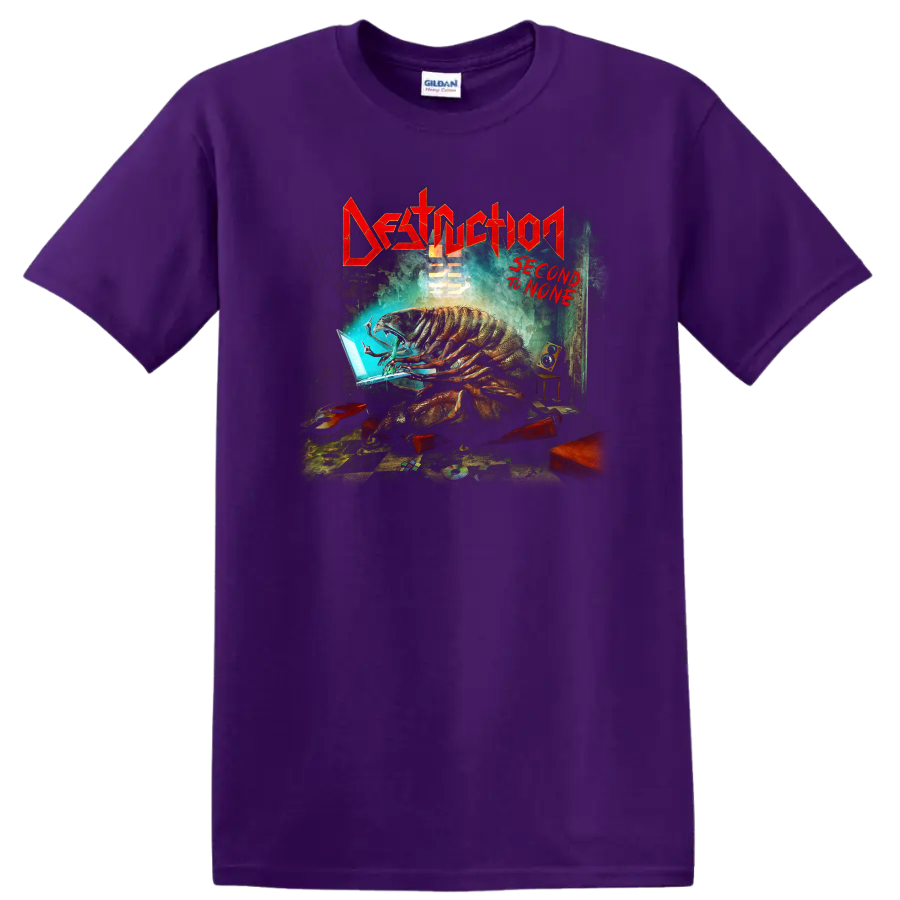 Destruction Second to None thrash metal graphic print T - Purple