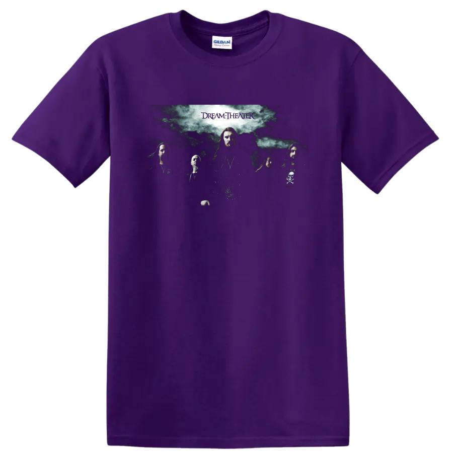 Dream Theater band graphic print T Shirt with dark moody group - Purple