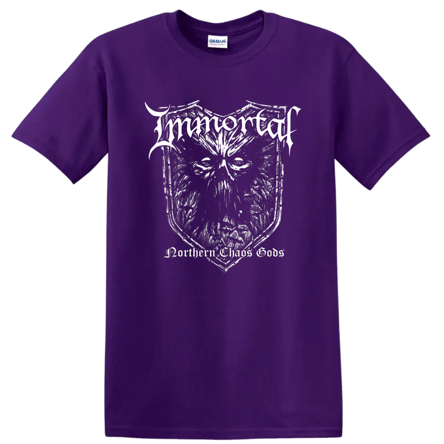 IMMORTAL Northern Chaos Gods black metal graphic print T - Purple