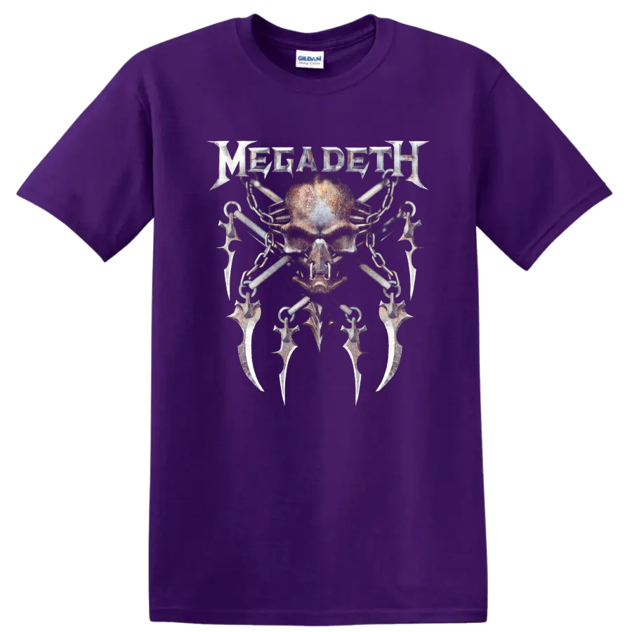 Megadeth skull and blades graphic T - Purple