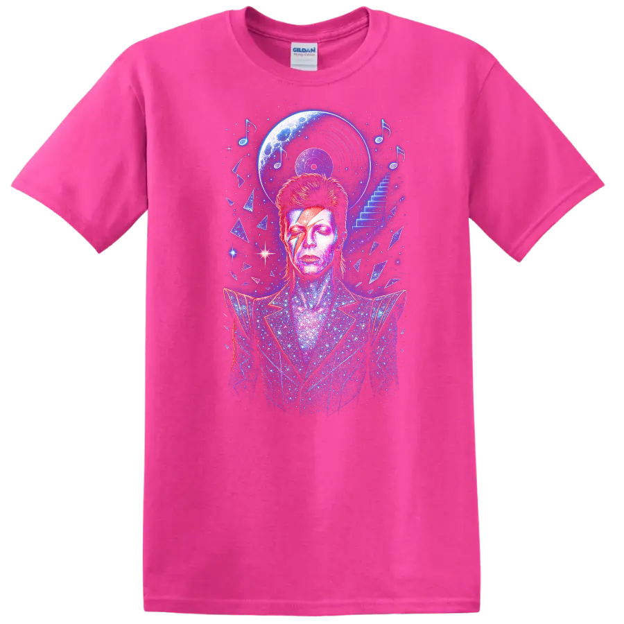 Retro Rock Heavy Metal Album Cover Legend Style T Shirt - Safety Pink