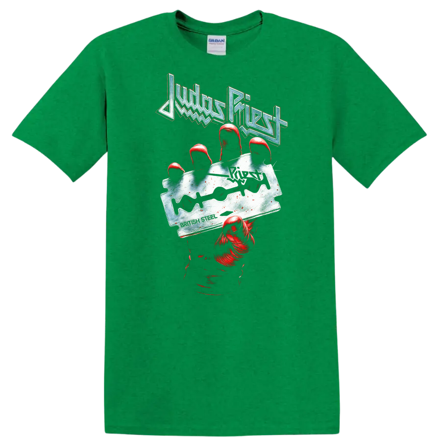 Judas Priest Retro Heavy Metal Hand Claw T Shirt Album Cover Legend - Antic Irish Green