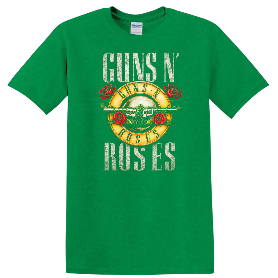 Guns N' Roses Retro Rock Album Cover Legend T Shirt - Antic Irish Green