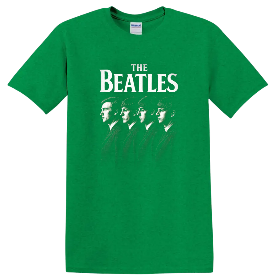 The Beatles Retro Rock Album Cover Style T Shirt - Antic Irish Green