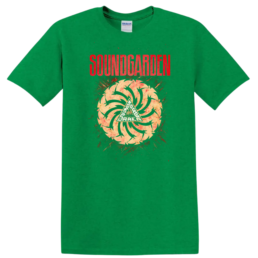 SOUNDGARDEN Retro Heavy Metal Album Cover Legend Style T Shirt - Antic Irish Green