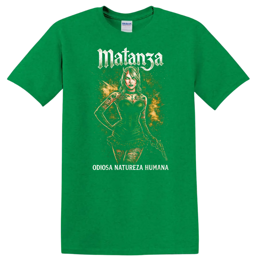 Matanga Retro Metal Album Cover Legend Art T Shirt - Antic Irish Green