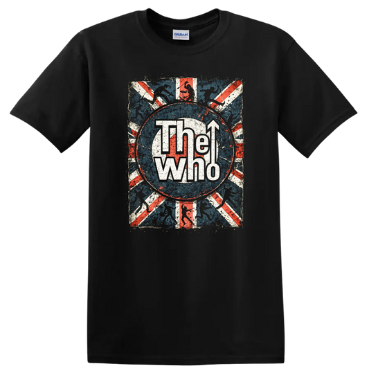 The Who Retro Rock Band Album Cover Style T Shirt - Black