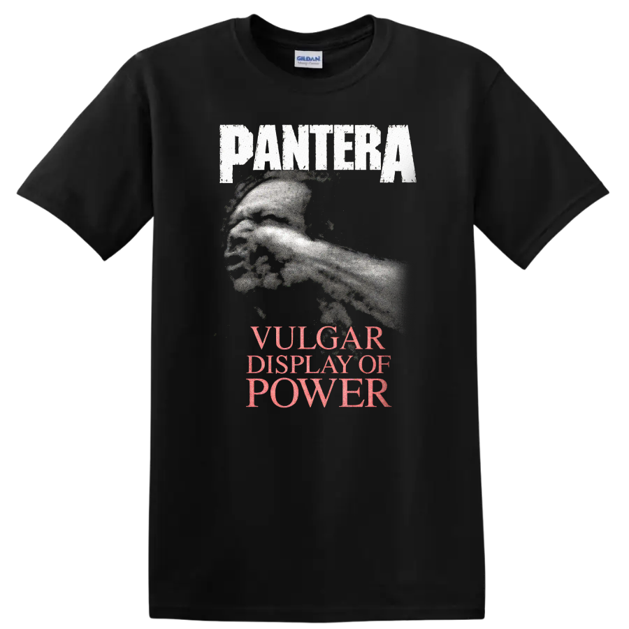 Pantera Vulgar Display of Power Heavy Metal Album Cover T Shirt - Black