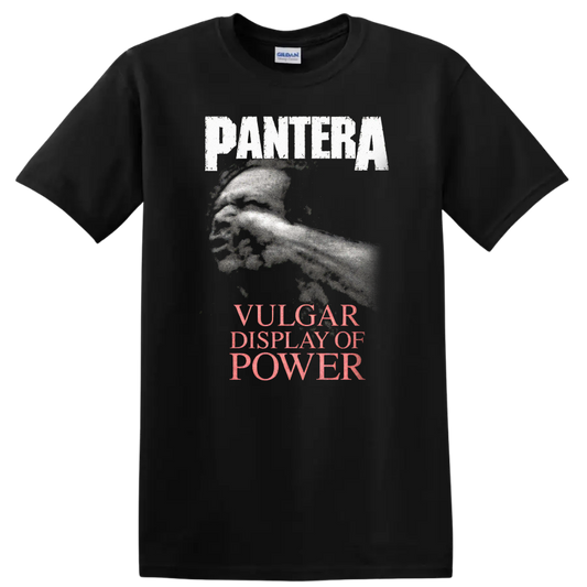 Pantera Vulgar Display of Power Heavy Metal Album Cover T Shirt - Black