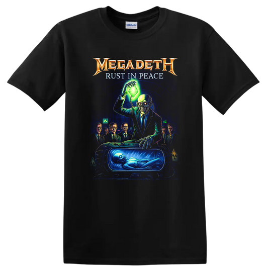Megadeth Rust In Peace Retro Heavy Metal Album Art T Shirt - Black