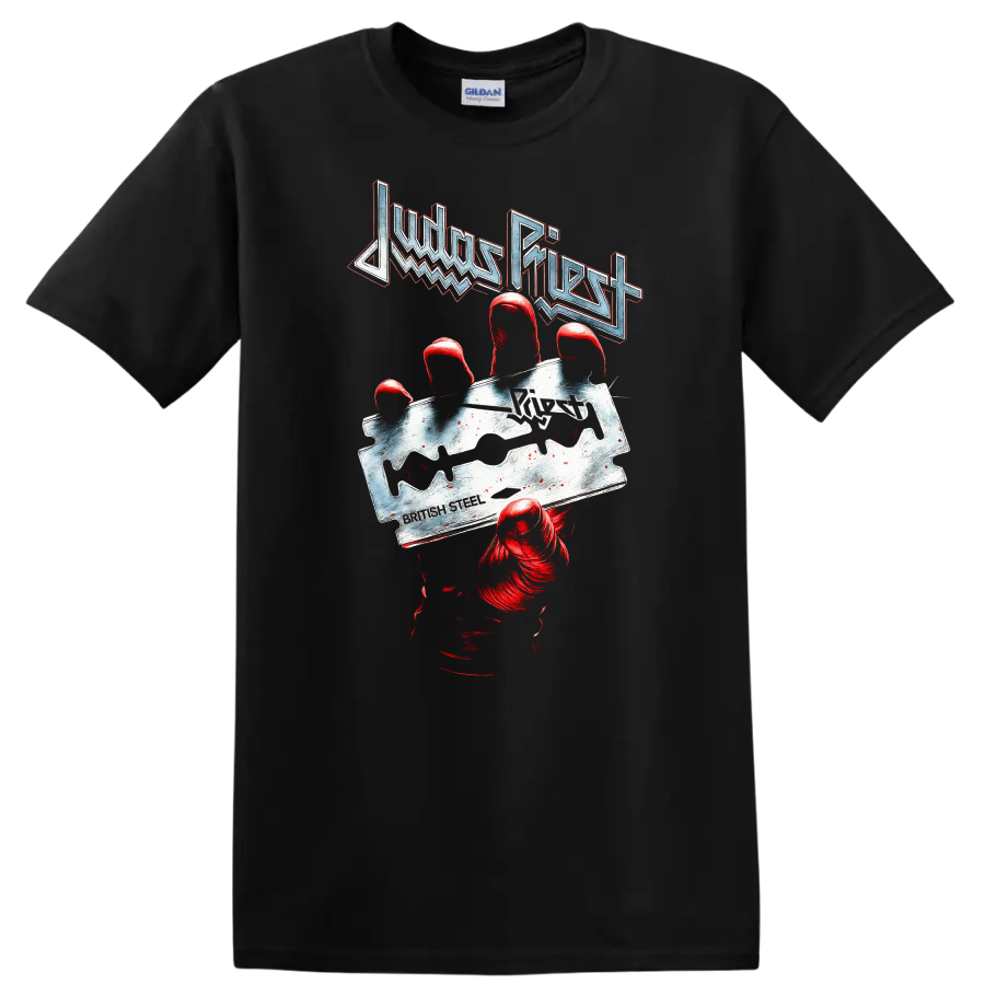 Judas Priest Retro Heavy Metal Hand Claw T Shirt Album Cover Legend - Black