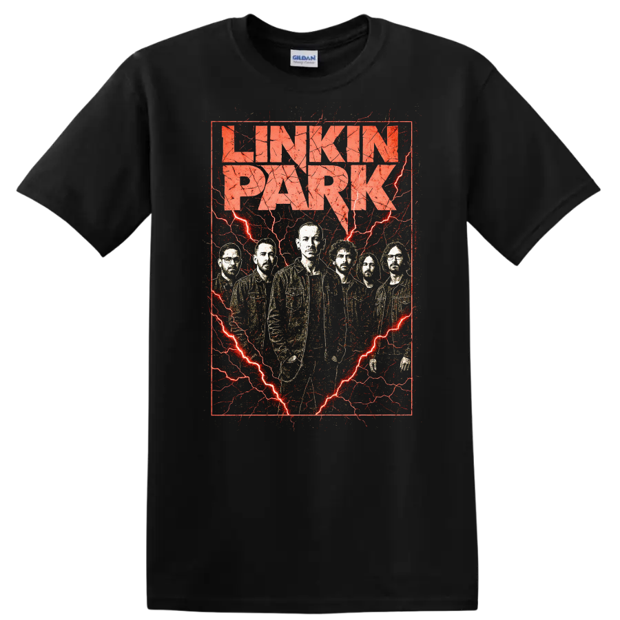 Linkin Park Retro Heavy Metal Album Cover Style T Shirt - Black