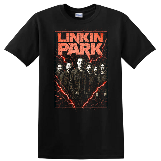 Linkin Park Retro Heavy Metal Album Cover Style T Shirt - Black