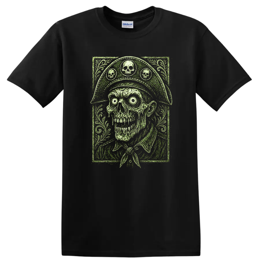 Retro Skull Heavy Metal Legend Graphic T Shirt for Rock Fans - Black