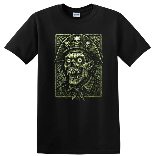 Retro Skull Heavy Metal Legend Graphic T Shirt for Rock Fans - Black