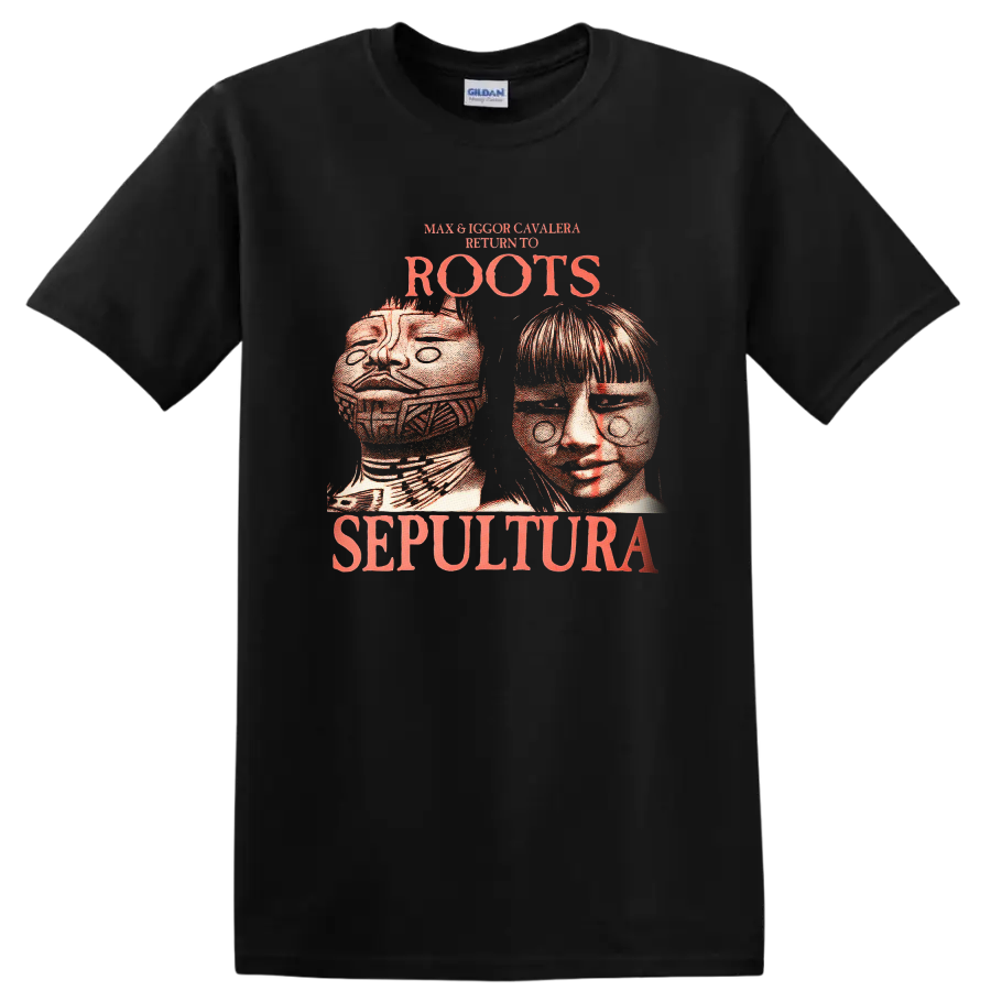 Max & Igor Cavalera Roots Sepultura Retro Metal Band T Shirt - Black