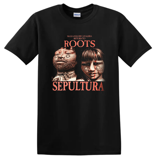 Max & Igor Cavalera Roots Sepultura Retro Metal Band T Shirt - Black