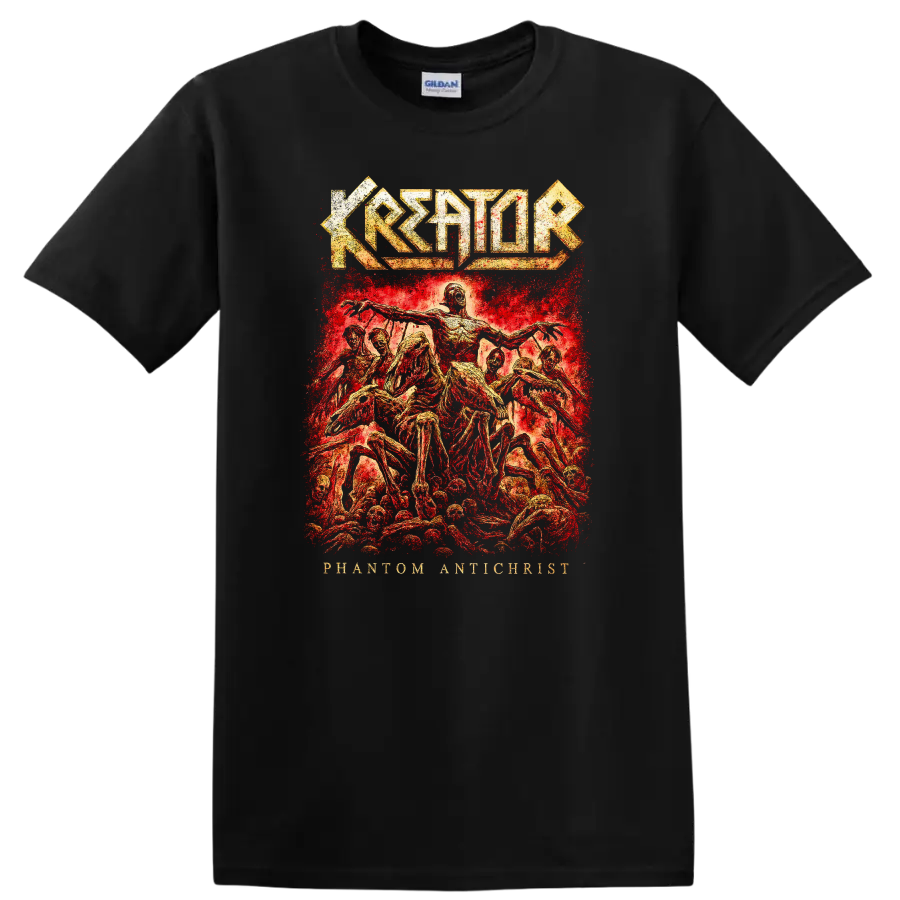 Kreator Phantom Antichrist Retro Heavy Metal Album Cover T Shirt - Black