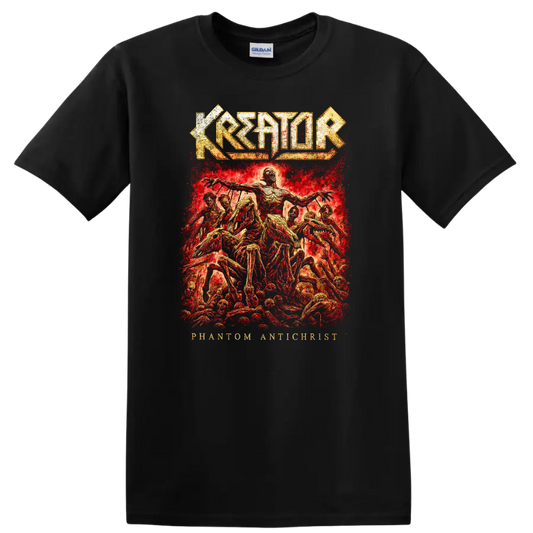 Kreator Phantom Antichrist Retro Heavy Metal Album Cover T Shirt - Black