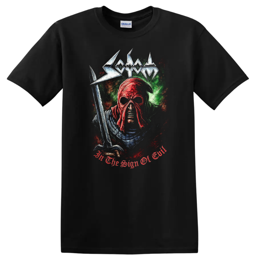Retro Heavy Metal Skull Band Style T Shirt Gothic Rock Legend Art - Black