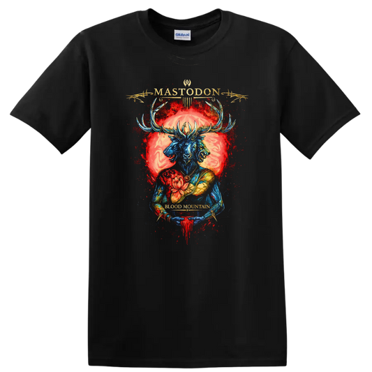 Mastodon Retro Heavy Metal Album Cover Style T Shirt - Black