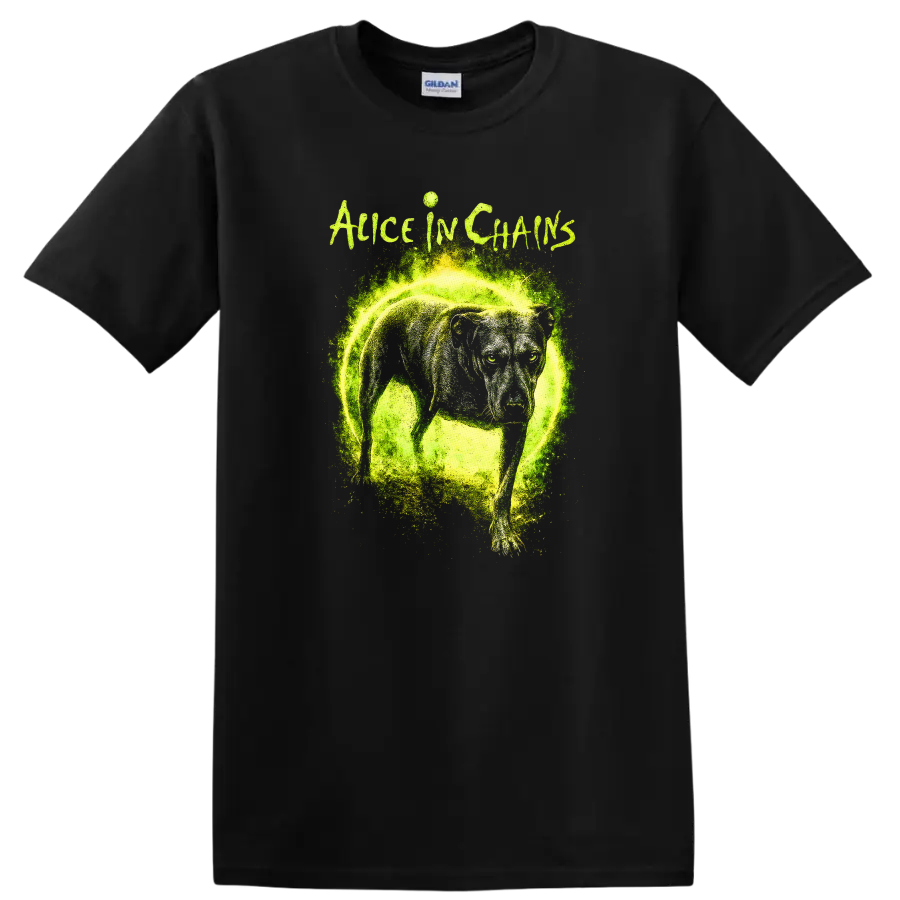 Alice in Chains Retro Heavy Metal Album Art T Shirt - Black