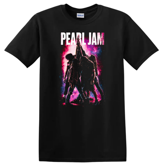 Pearl Jam Retro Rock Heavy Metal Album Style T Shirt - Black
