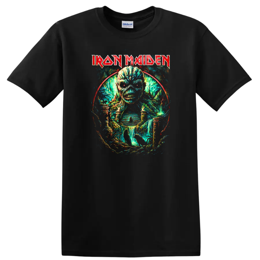 Iron Maiden Heavy Metal Album Art Skull T Shirt Retro Rock Legend - Black