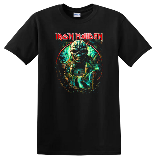 Iron Maiden Heavy Metal Album Art Skull T Shirt Retro Rock Legend - Black