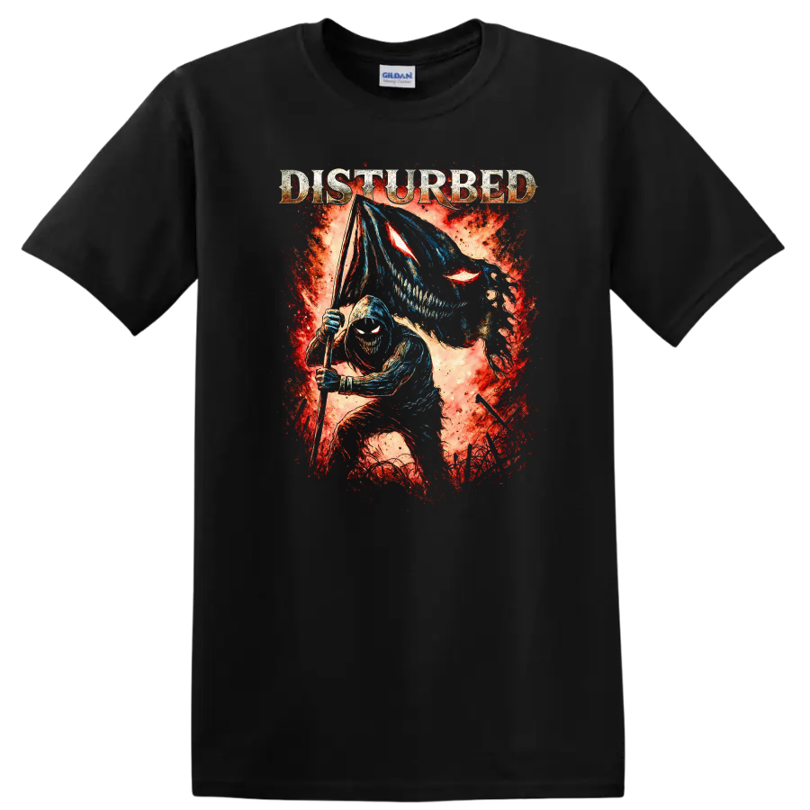Disturbed Heavy Metal Album Cover Legend Style T Shirt - Black