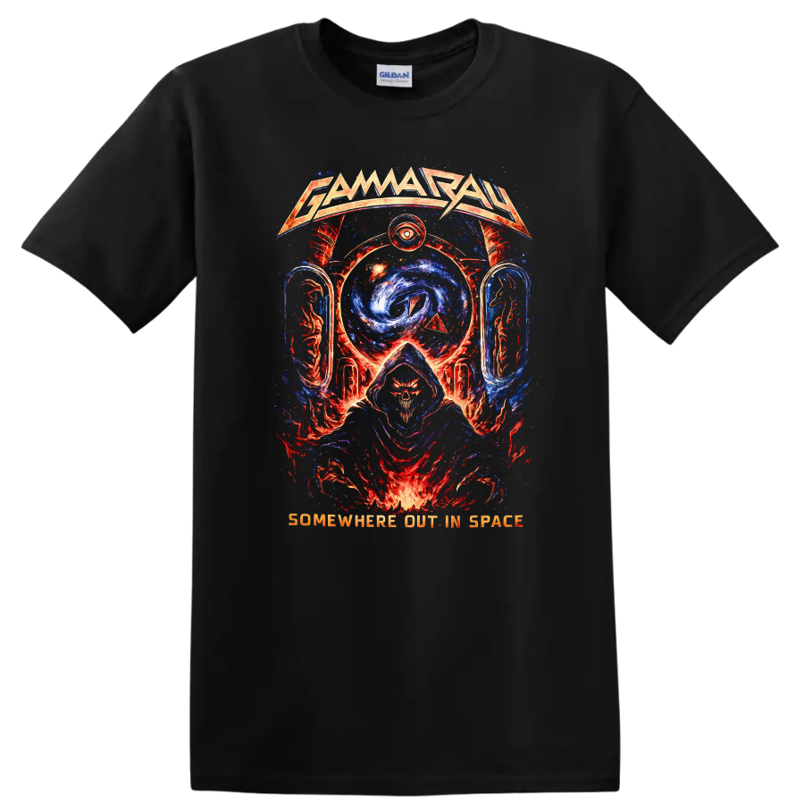 Gamma Ray Retro Heavy Metal Album Cover Style T Shirt - Black