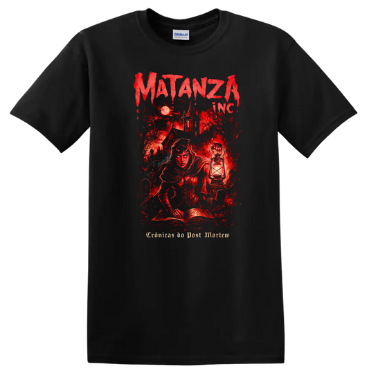 Matanza Inc Retro Heavy Metal Band Album Cover Style T Shirt - Black
