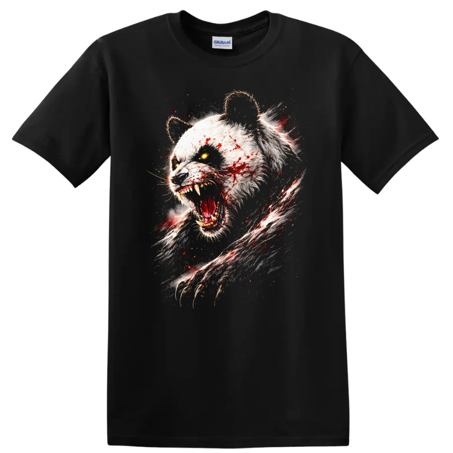 Feral White Bear Rage Splash Graphic T Shirt for Bold Animal Art Fans - Black