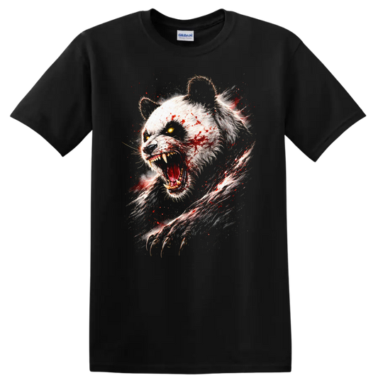 Feral White Bear Rage Splash Graphic T Shirt for Bold Animal Art Fans - Black