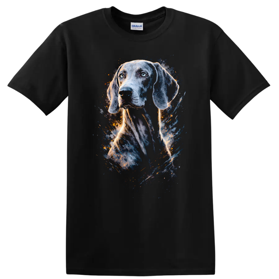 Blue Eyes German Shorthaired Pointer Watercolor Dog T Shirt - Black