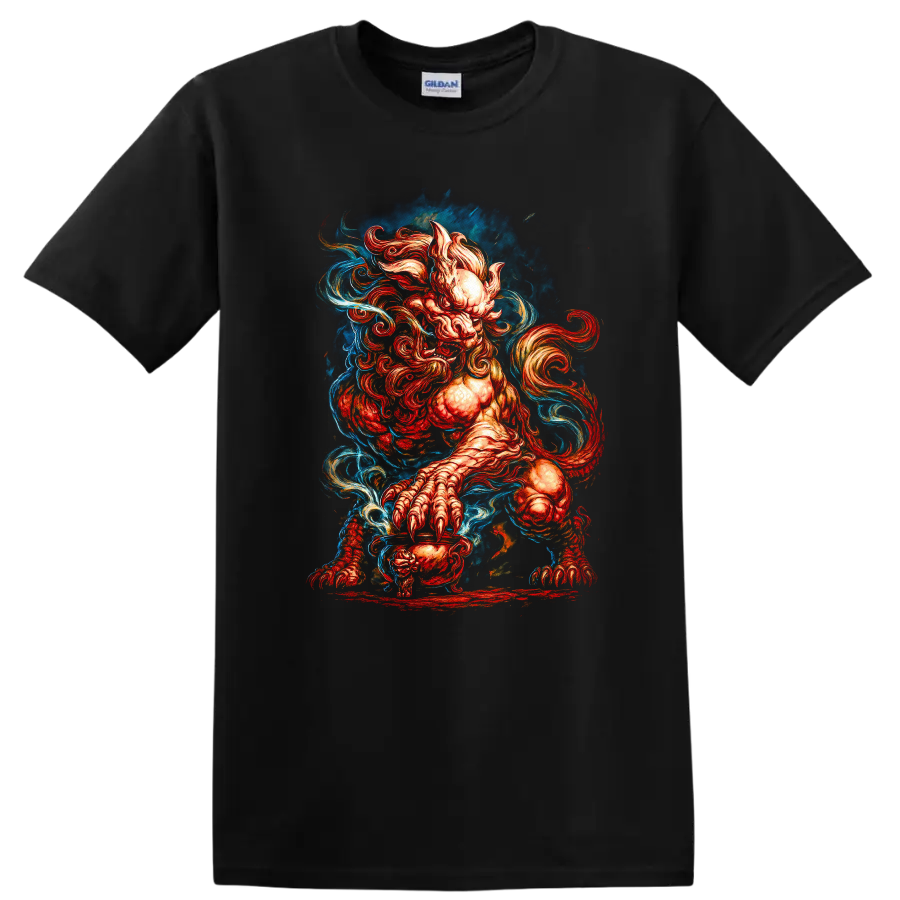 Japanese Style Oni Demon Art T Shirt for Dark Aesthetic Fans - Black