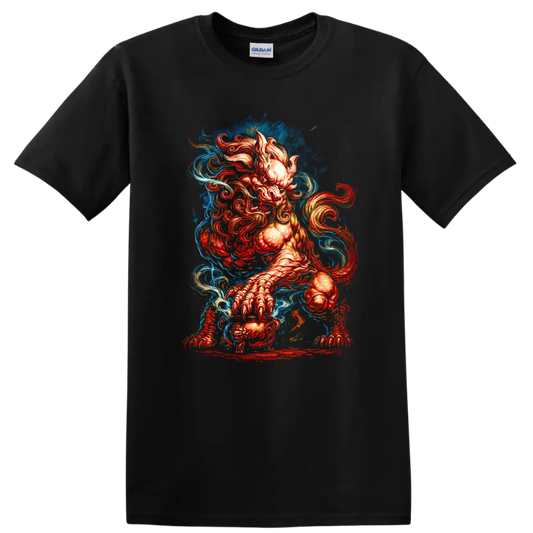 Japanese Style Oni Demon Art T Shirt for Dark Aesthetic Fans - Black